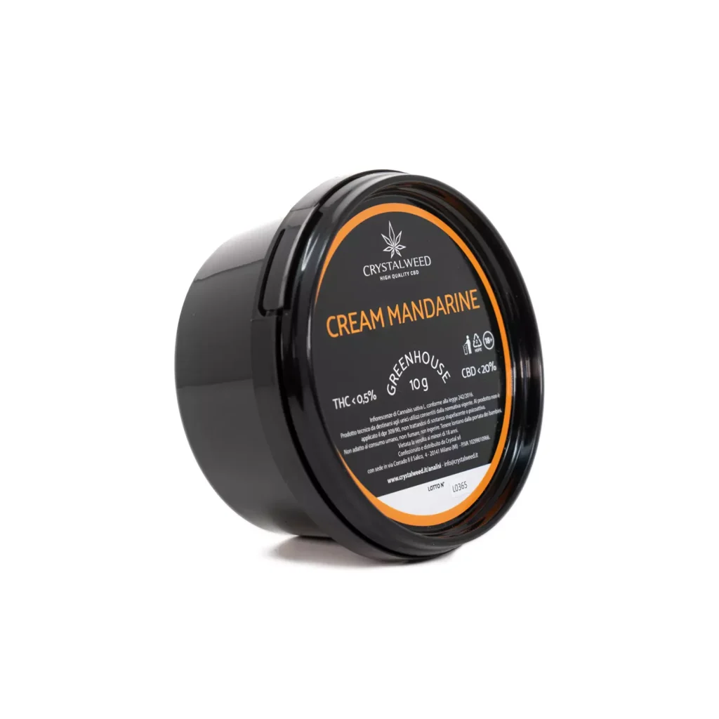 cream mandarine cannabis light 10g barattolo