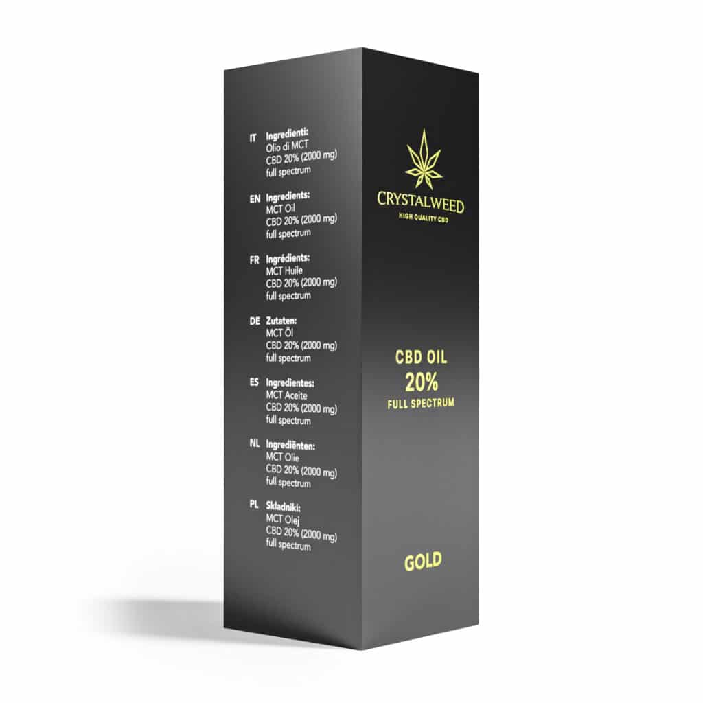 Olio CBD 20% Full Spectrum Crystalweed Packaging