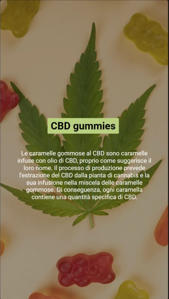 Caramelle al CBD o olio